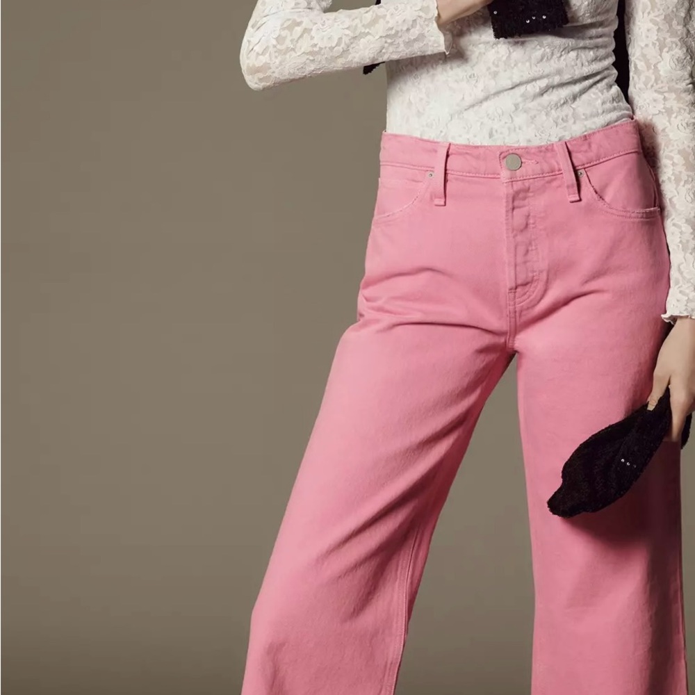 Anthroplogie NWOT Hudson Rosie High-Rise Wide-Leg Crop Jeans sz.29